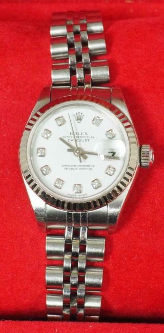 Diamond Dial Ladies Rolex Watch Rolex Oyster Perpetual Date Wristwatch 3