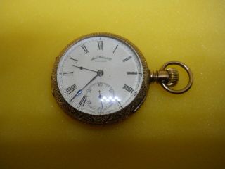Antique Waltham Pocket Watch.  7 Jewel.  Circa 1888.  Lever Set.  Size 14s