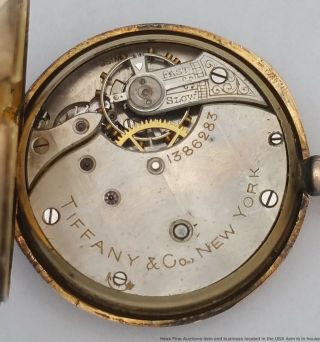 Tiffany & Co 18k Gold 3x Signed Ladies Antique Pocket Watch to Fix 2