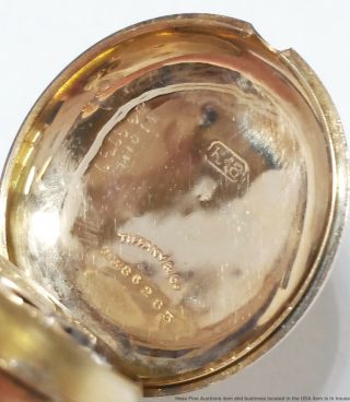 Tiffany & Co 18k Gold 3x Signed Ladies Antique Pocket Watch to Fix 3