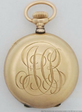 Tiffany & Co 18k Gold 3x Signed Ladies Antique Pocket Watch to Fix 5