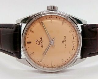 Vintage Enicar Handwinding 25 - J Swiss Made Wristwatch For Men 