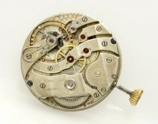 43mm 21j C.  H.  Meylan Antique Swiss Pocket Watch Movement W/dial