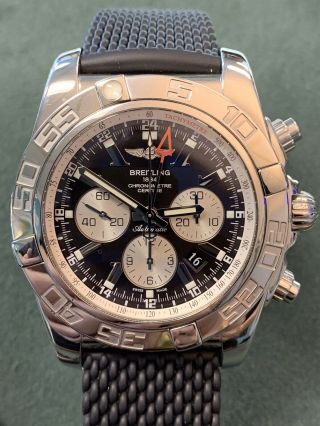 BREITLING CHRONOMAT GMT 47mm Automatic Stainless Black Dial AB0410 4