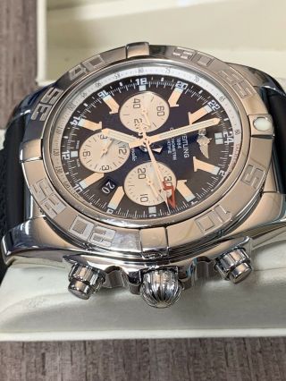 BREITLING CHRONOMAT GMT 47mm Automatic Stainless Black Dial AB0410 6
