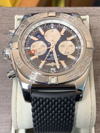 BREITLING CHRONOMAT GMT 47mm Automatic Stainless Black Dial AB0410 7