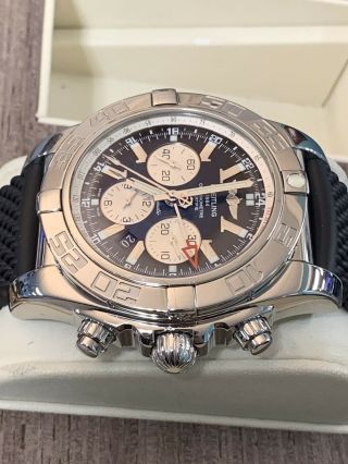 BREITLING CHRONOMAT GMT 47mm Automatic Stainless Black Dial AB0410 8