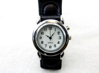 Illuminated Wrist Watch,  Ticking Second Hand,  Quartz,  Easy On/off Band L4470