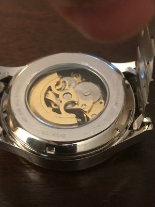 Invicta Men ' s 27572 ' Objet D Art ' Automatic Gold Silver Watch BROKEN STEM 8