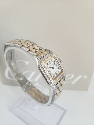 Cartier 18k Yellow Gold & Steel Panther DIAMONDS EVERYWHERE PAPERS INCL. 3
