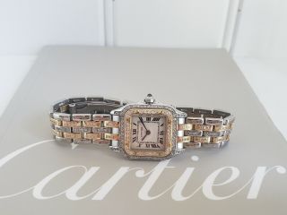 Cartier 18k Yellow Gold & Steel Panther DIAMONDS EVERYWHERE PAPERS INCL. 4