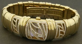 Ebel Shanta Heavy 18k Gold 1.  50ctw Vs1/f Diamond Mop Dial Quartz Ladies Watch