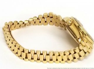 6917 Ladies Rolex President 18k Gold Diamond Bezel Watch Box Tags Booklets 12