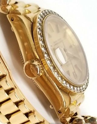6917 Ladies Rolex President 18k Gold Diamond Bezel Watch Box Tags Booklets 4