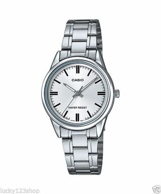 Ltp - V005d - 7a White Casio Ladies Watches Stainless Steel Band Brand -