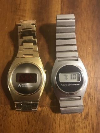 (2) Vintage Rare National Semiconductor Sport Led,  Lcd Men 