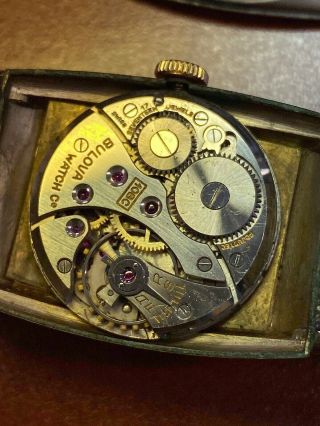 Running Vintage 1940’s Bulova Art Deco Wrist Watch Cal 10bc Engraving Love 3