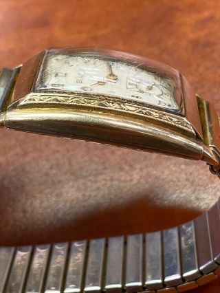 Running Vintage 1940’s Bulova Art deco wrist watch cal 10BC Engraving LOVE 3 7