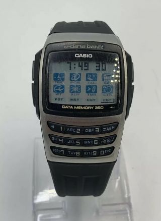 Vintage Casio Data Memory 350 E Data Bank Edb - 610 Calculator Digital Watch Rare