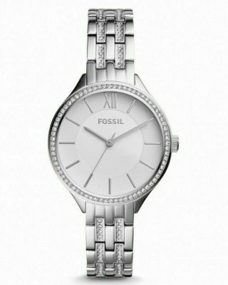 Nwt Fossil Suitor Silver Tone Stainless Steel Bq3115 Women 