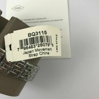 NWT Fossil Suitor Silver Tone Stainless Steel BQ3115 Women ' s Watch MSRP $135 7