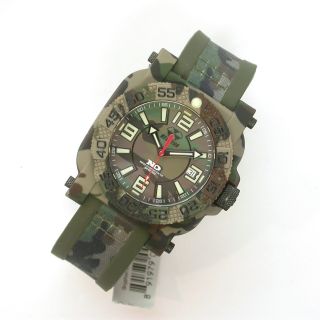 42mm $350 Reactor Ss/polymer Gryphon Camo Nd Dial 200m Dive Watch 73824 Nr