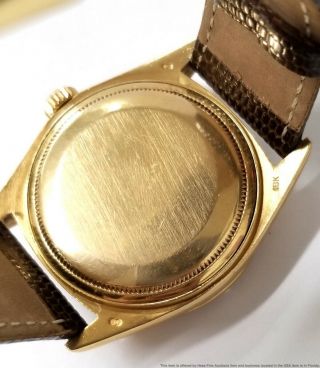 Rolex President Day Date 18038 Diamond Bezel Dial 18k Gold Quickset Watch 6