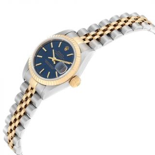 Rolex Datejust Steel Yellow Gold Blue Dial Ladies Watch 79173 4