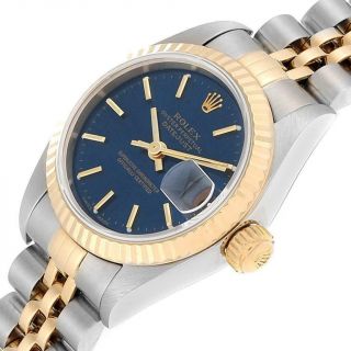 Rolex Datejust Steel Yellow Gold Blue Dial Ladies Watch 79173 5
