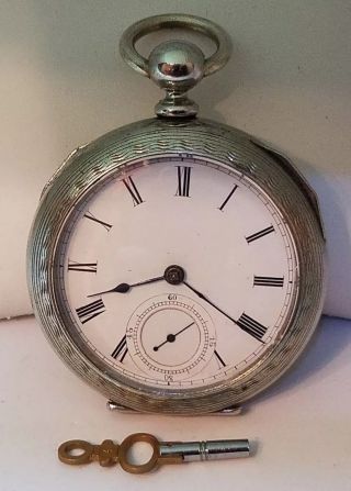 Rare Vintage Illinois 1880 18s Key Wind 11 Jewel Pocket Watch From A 300 Run Wow