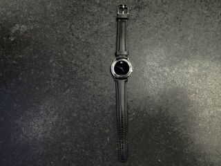Movado 87 E4 0823 Ladies Watch Black Museum Dial Black Leather Band 2