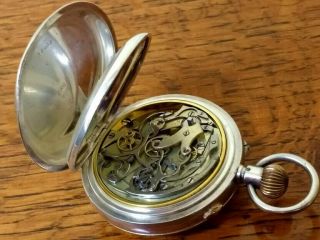 Silver Cased Rattrapante (Split Second) Chronograph Pocket Watch 8