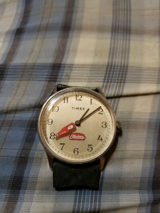 Timex Heinz Ketchup Bottle Second Hand Automatic Wristwatch