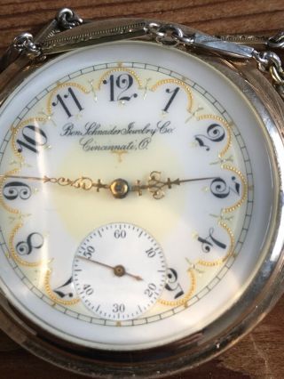 Elgin 16s,  7 G.  F.  Pocket Watch W/ Rare Fancy Dial - Private Label