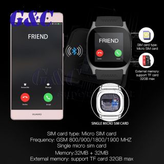 1.  54 inch Bluetooth smart watch SIM mobile phone companion for Samsung Huawei 5