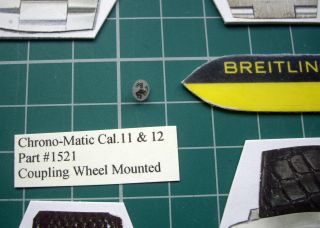 1521 Coupling Wheel Mounted 1970s Chrono - Matic Breitling Heuer Cal 11 12 14 2