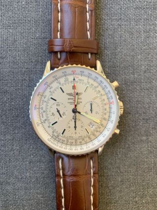 Breitling Navitimer 01 43mm Limited Edition Ab0123 White Dial Serviced
