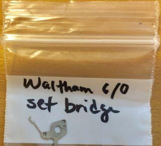 Waltham 6/0 Size Wwii A - 11 Military Watch Movement Set Bridge