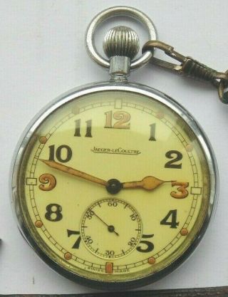 Military Jaeger - Lecoultre G.  S.  T.  P 227967 Xx.  St/steel Cased Pocket Watch