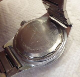 Vintage DOUGLAS Scuba Diving Men ' s Watch Wristwatch Glows 6 ATM Made in France 4