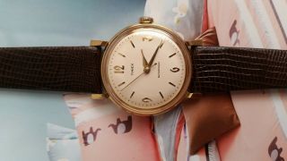 Vintage 60 - 70s Gold Color Timex Man Hand - Wind Watch