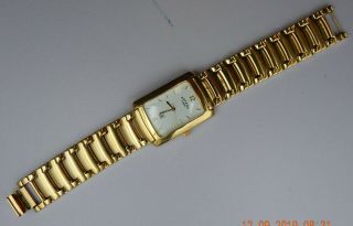 Mens Rotary quartz gold plated bracelet watch date.  PO 01523.  Ref 10843 - batt uc364 2