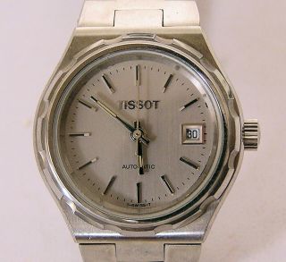 1982 Women ' s Tissot Automatic 17J Date Watch All Stainless Steel Ref - 88507 2