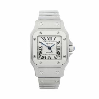 Cartier Santos Galbee Stainless Steel Watch W20055d6 Or 2423 24mm W4738