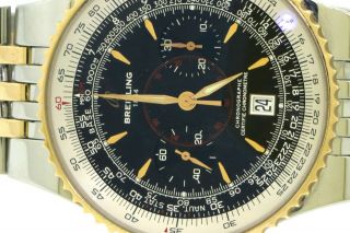Breitling Montbrillant Legende C23340 SS/18K gold auto chrono men ' s watch w/ B&P 4