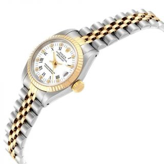 Rolex Datejust Steel Yellow Gold White Dial Ladies Watch 69173 4