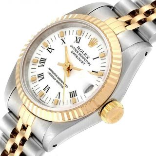 Rolex Datejust Steel Yellow Gold White Dial Ladies Watch 69173 5