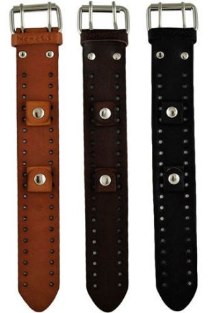 Nemesis Basic Standard Size Leather Cuff Watch Band Bracelet 20mm Vintage Style