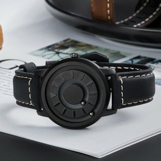 Rotation Dial Luxury Minimal Men Swiss Quartz Watch Magnetic Ball Sport Waches 7
