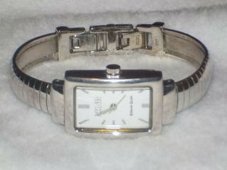 Ecclissi Ladies Sterling Silver Bracelet Watch Sleek & Elegant